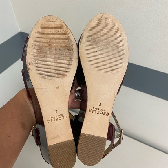 Cecelia New York Wine Red Platform Sandals - Picture 6 of 8